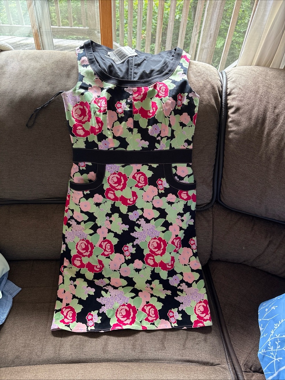 Kay Unger New York Floral Sleeveless Shift Dress Size 6 NWT